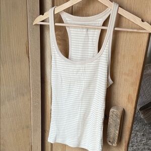 Striped Cream Tank Top